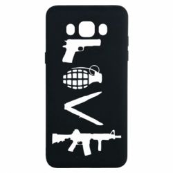 Чехол для Samsung J7 2016 Love (weapon) - PrintSalon