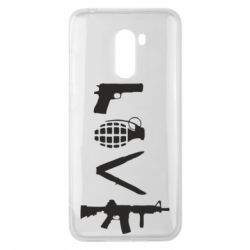 Чехол для Xiaomi Pocophone F1 Love (weapon) - PrintSalon