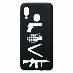 Чехол для Samsung A40 Love (weapon) - PrintSalon