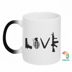 Чашка-хамелеон Love (weapon) - PrintSalon