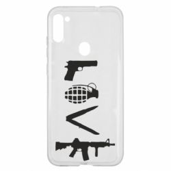 Чехол для Samsung A11/M11 Love (weapon) - PrintSalon