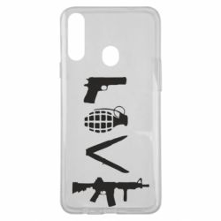 Чехол для Samsung A20s Love (weapon) - PrintSalon