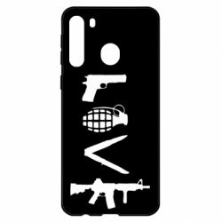 Чехол для Samsung A21 Love (weapon) - PrintSalon