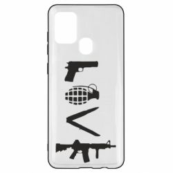 Чехол для Samsung A21s Love (weapon) - PrintSalon