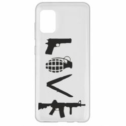 Чехол для Samsung A31 Love (weapon) - PrintSalon