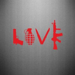 Наклейка Love (weapon) - PrintSalon