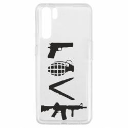Чехол для Oppo A91/Reno3 Love (weapon) - PrintSalon