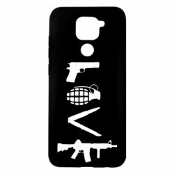 Чехол для Xiaomi Redmi Note 9/Redmi 10X Love (weapon) - PrintSalon
