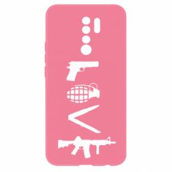 Чехол для Xiaomi Redmi 9 Love (weapon) - PrintSalon