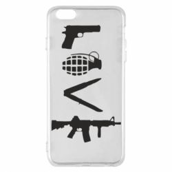 Чехол для iPhone 6 Plus/6S Plus Love (weapon) - PrintSalon