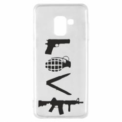 Чехол для Samsung A8 2018 Love (weapon) - PrintSalon