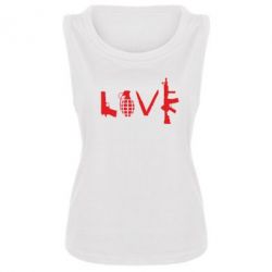 Женская майка Love (weapon) - PrintSalon
