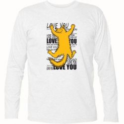 Футболка с длинным рукавом Love you - PrintSalon