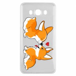 Чехол для Samsung J7 2016 Loving Corgi Couple