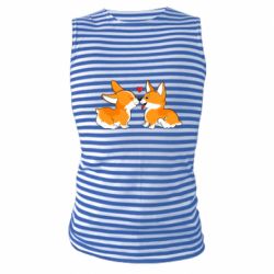 Майка-тельняшка Loving Corgi Couple