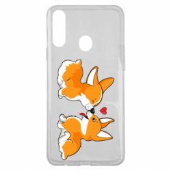 Чехол для Samsung A20s Loving Corgi Couple