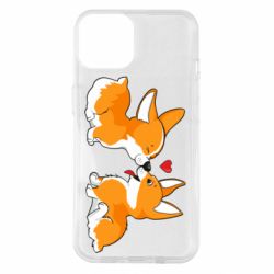 Чехол для iPhone 14 Loving Corgi Couple