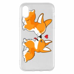 Чохол для iPhone X/Xs Loving Corgi Couple - PrintSalon