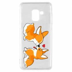 Чохол для Samsung A8 2018 Loving Corgi Couple - PrintSalon