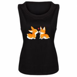 Женская майка Loving Corgi Couple