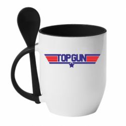 Чашка с ложкой Лучший стрелок - PrintSalon