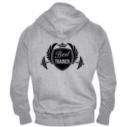 Мужское худи на молнии Лучший тренер - PrintSalon
