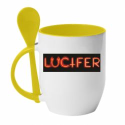 Чашка с ложкой Lucifer - PrintSalon