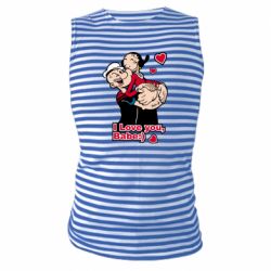 Майка-тельняшка Люблю тебя, детка - PrintSalon