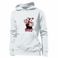 Женское худи Люблю тебя, детка - PrintSalon