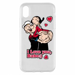 Чехол для iPhone X/Xs Люблю тебя, детка - PrintSalon