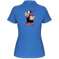 Женское поло Люблю тебя, детка - PrintSalon