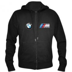 Мужское худи на молнии M POWER 3D Logo - PrintSalon