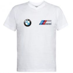 Мужская футболка  с V-образным вырезом M POWER 3D Logo - PrintSalon