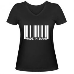 Женская футболка с V-образным вырезом Made in japan - PrintSalon