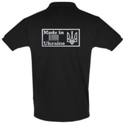 Мужская футболка поло Made in Ukraine штрих-код Голограмма - PrintSalon