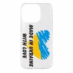 Чохол для iPhone 14 Pro Made in Ukraine with Love-PrintSalon Чохол для iPhone 14 Pro Made in Ukraine with Love
