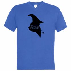 Мужская футболка  с V-образным вырезом Magic is coming - PrintSalon