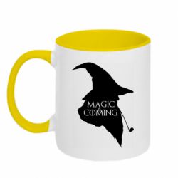 Чашка двухцветная 320ml Magic is coming - PrintSalon