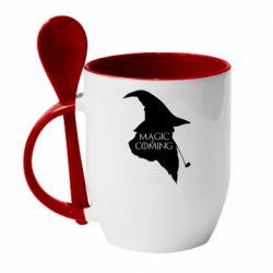 Чашка с ложкой Magic is coming - PrintSalon