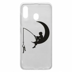 Чехол для Samsung A20 Мальчик рыбачит - PrintSalon