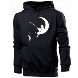 Мужское худи Мальчик рыбачит - PrintSalon