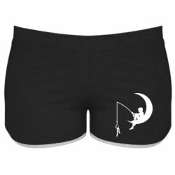 Женские шорты Мальчик рыбачит - PrintSalon