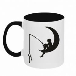 Чашка двокольорова Хлопчик рибалить