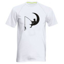 Мужская футболка для спорта Мальчик рыбачит - PrintSalon