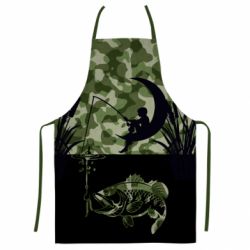 Фартух з 3D принтом Хлопчик сидячи на місяці рибалить - PrintSalon