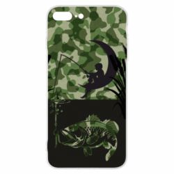 Чохол для iPhone 7 Plus Хлопчик сидячи на місяці рибалить - PrintSalon