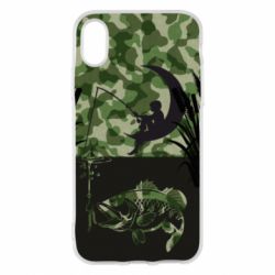 Чохол для iPhone X/Xs Хлопчик сидячи на місяці рибалить - PrintSalon