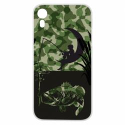 Чохол для iPhone XR Хлопчик сидячи на місяці рибалить - PrintSalon