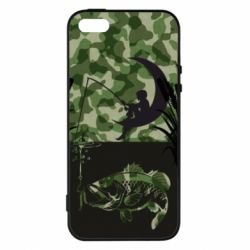 Чохол для iphone 5/5S/SE Хлопчик сидячи на місяці рибалить - PrintSalon