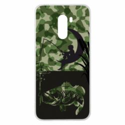 Чохол для Xiaomi Pocophone F1 Хлопчик сидячи на місяці рибалить - PrintSalon